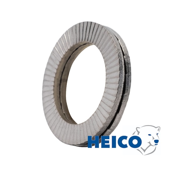 Wedge Lock Washer, For Screw Size 1 in Steel, Zinc Flake Finish, 100 PK